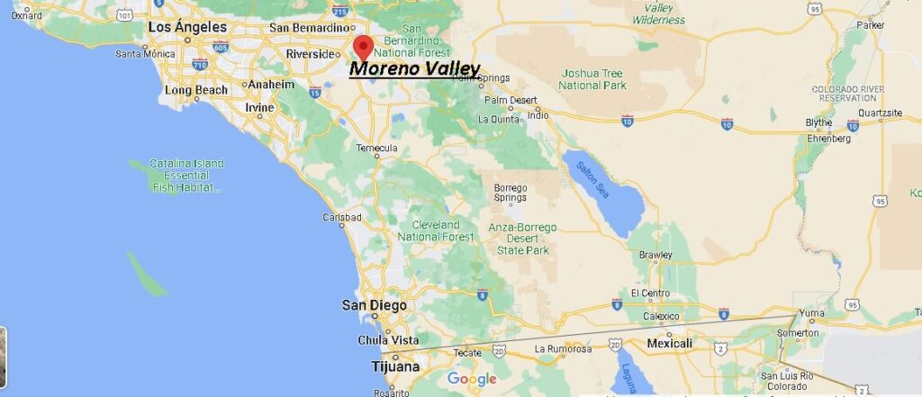 ¿Dónde está Moreno Valley Estados Unidos