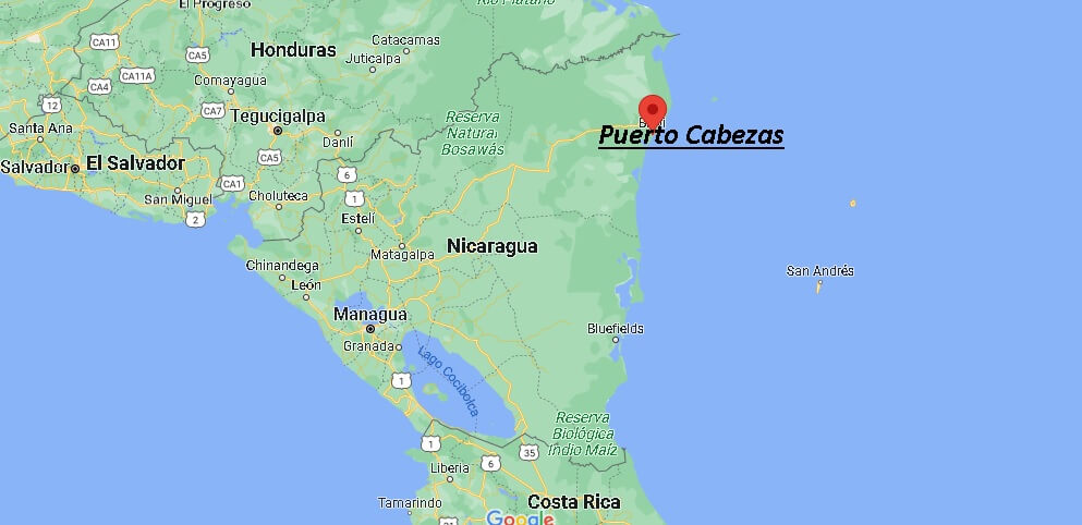 ¿Dónde está Puerto Cabezas Nicaragua