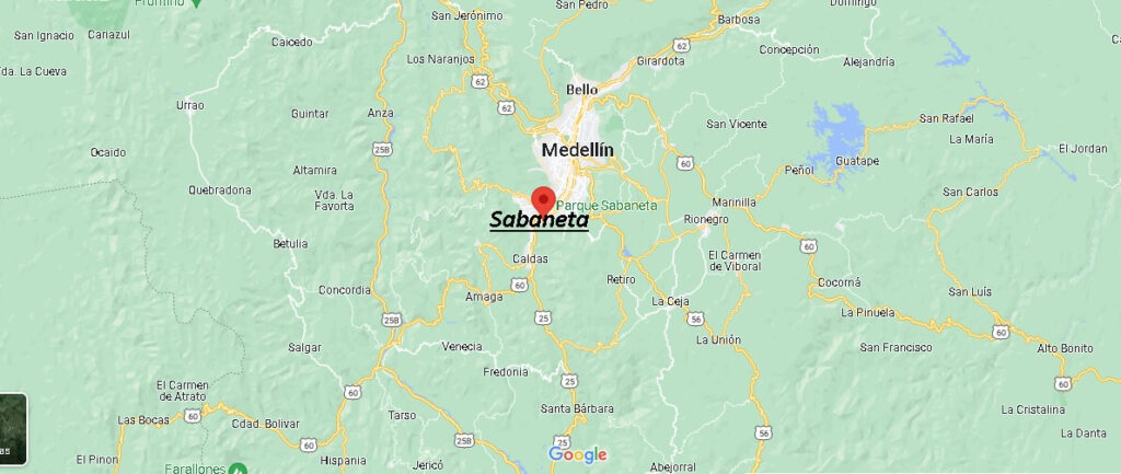¿Dónde está Sabaneta Colombia