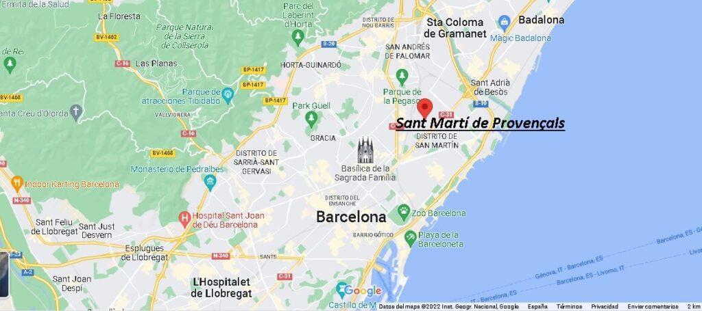 ¿Dónde está Sant Martí de Provençals España