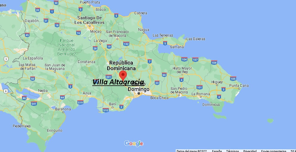 ¿Dónde está Villa Altagracia República Dominicana