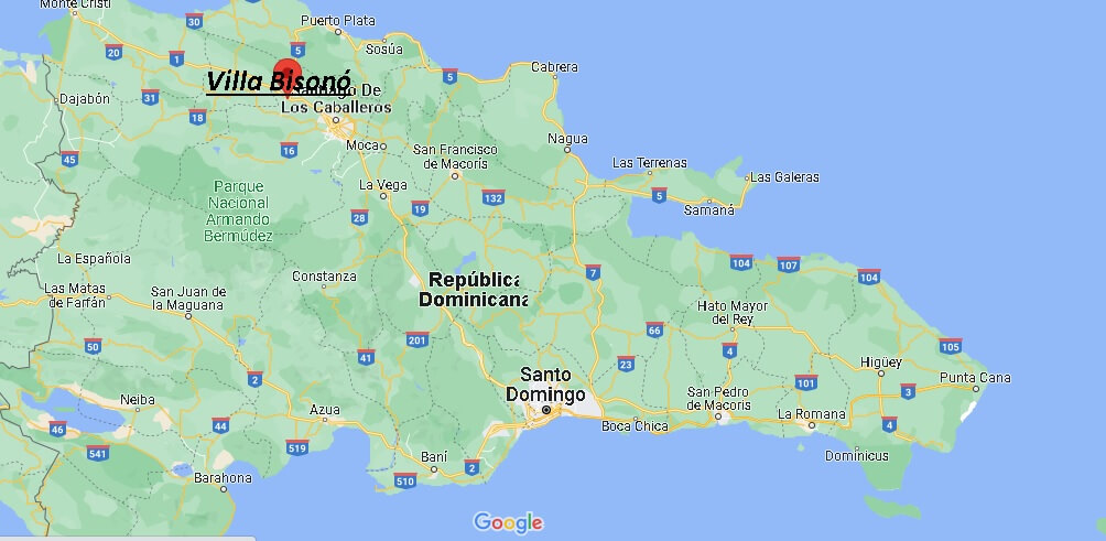¿Dónde está Villa Bisonó República Dominicana