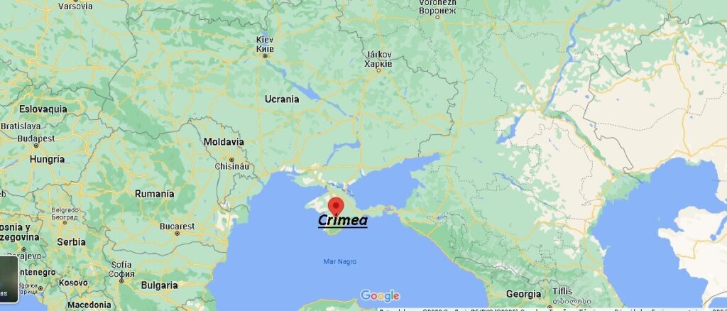 ¿Dónde se ubica Crimea en el mapa