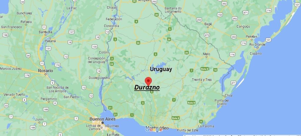 ¿Dónde está Durazno Uruguay