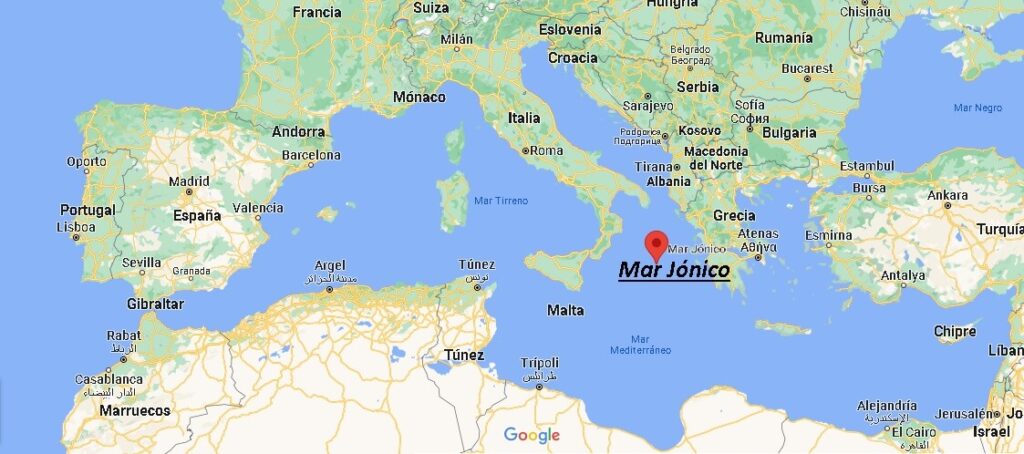 ¿Dónde está El mar Jónico