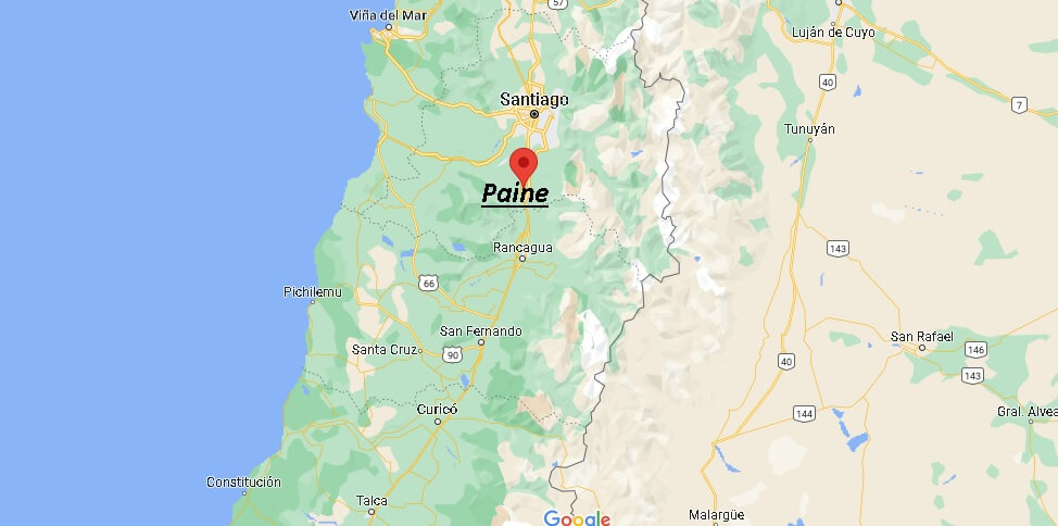 ¿Dónde está Paine Chile
