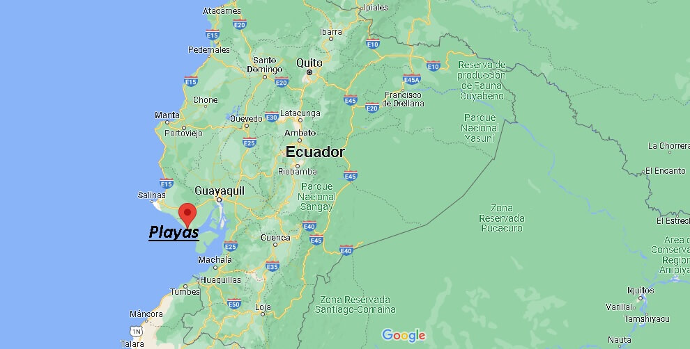 ¿Dónde está Playas Ecuador