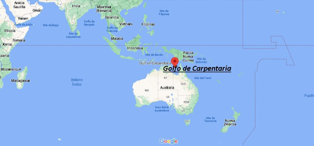 ¿Dónde está el Golfo de Carpentaria