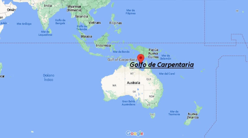 ¿Dónde está el Golfo de Carpentaria