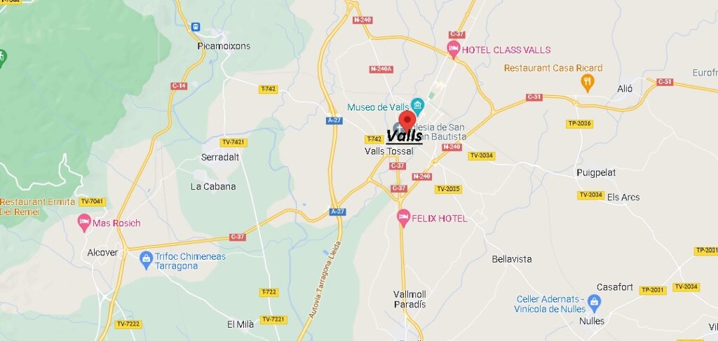 Dónde queda Valls