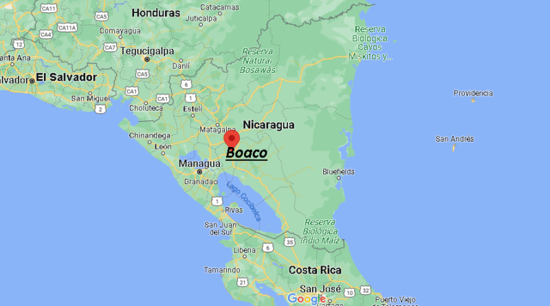 ¿Dónde está Boaco Nicaragua