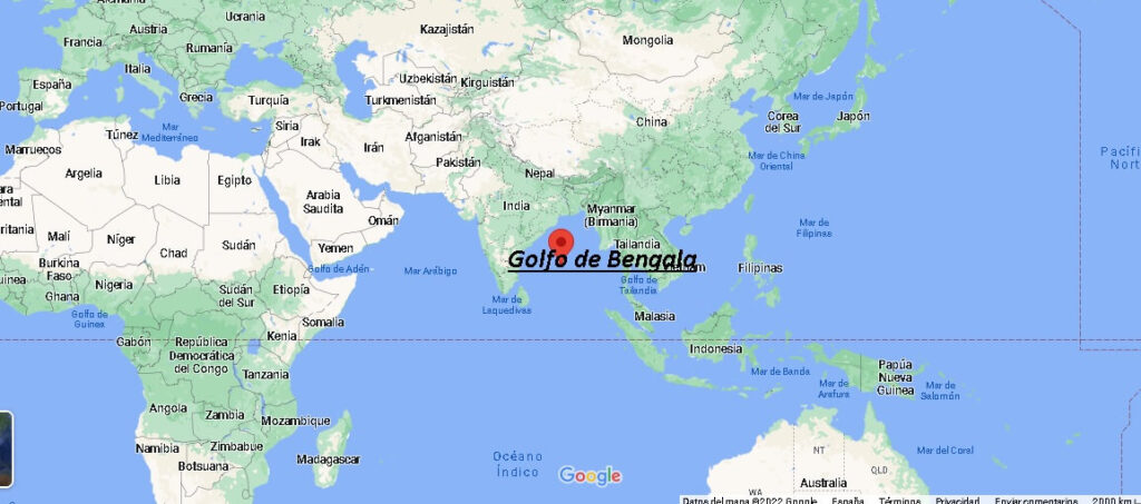 ¿Dónde está El Golfo de Bengala