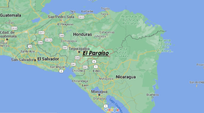¿Dónde está El Paraíso Honduras