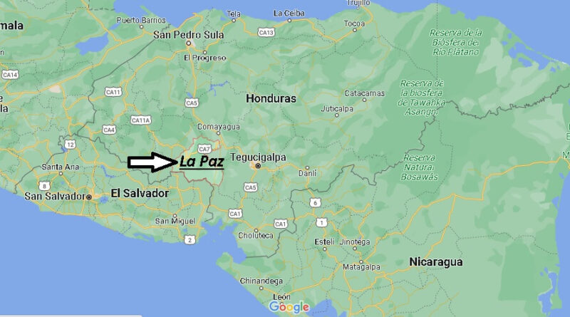 ¿Dónde está La Paz Honduras
