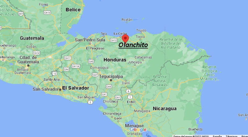 ¿Dónde está Olanchito Honduras