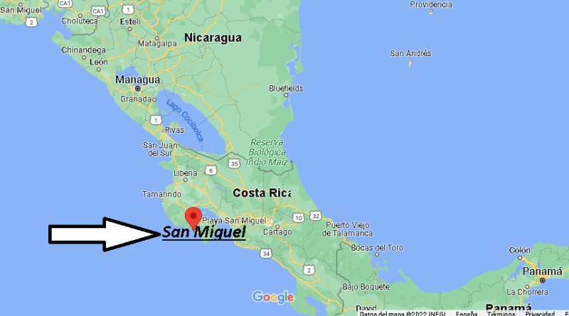¿Dónde está San Miguel Costa Rica