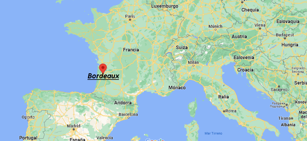 ¿Dónde está Bordeaux