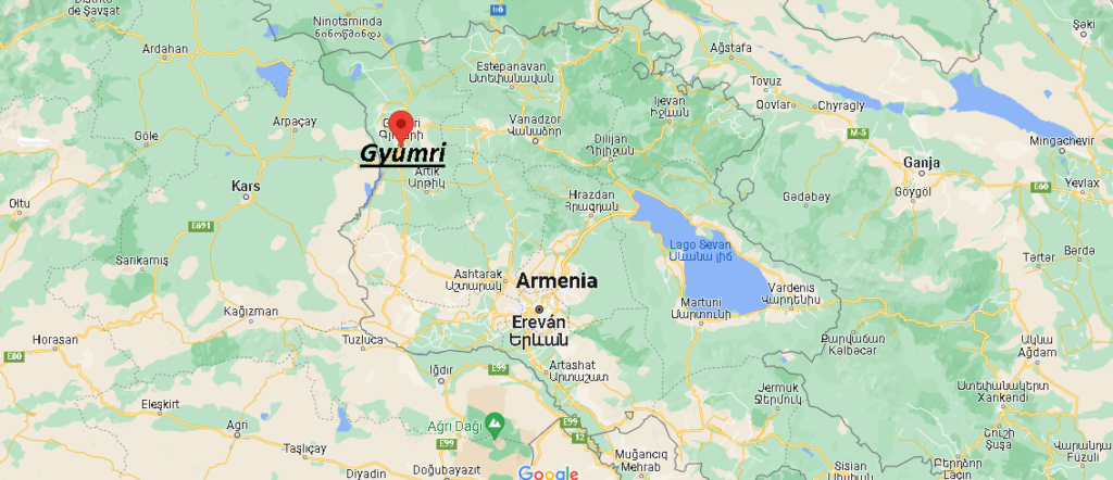¿Dónde está Gyumri Armenia