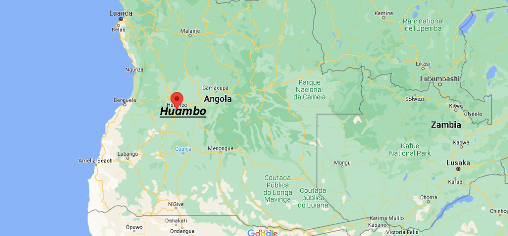 ¿Dónde está Huambo Angola