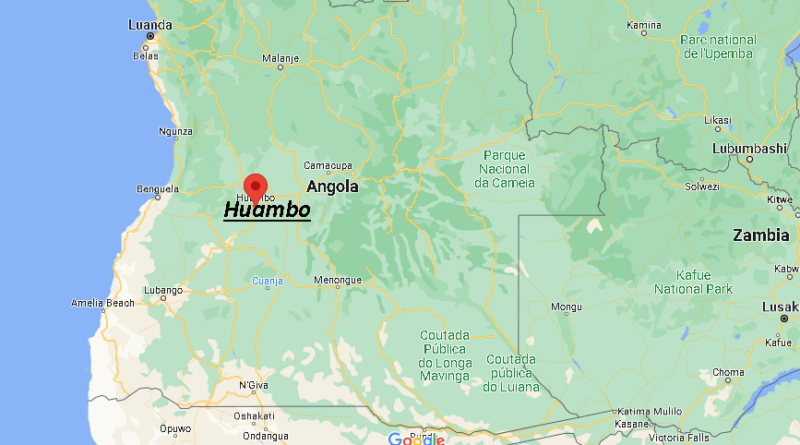 ¿Dónde está Huambo Angola