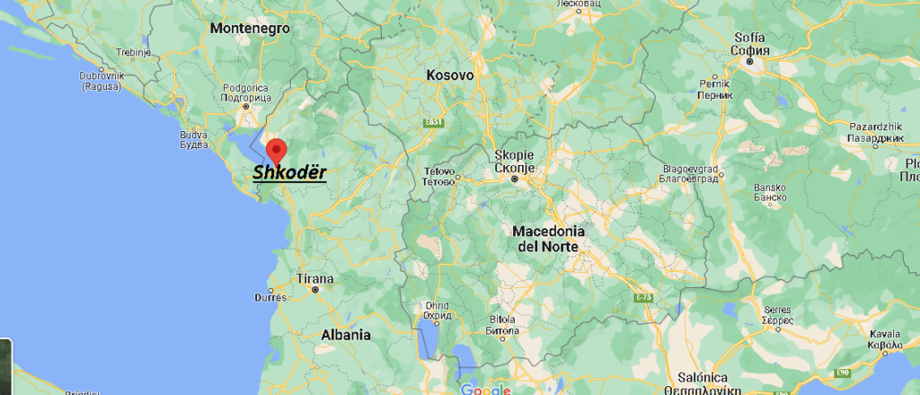 ¿Dónde está Shkodër Albania
