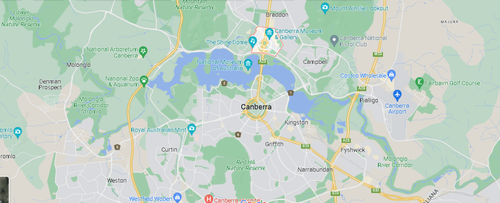 ¿Dónde se sitúa Canberra