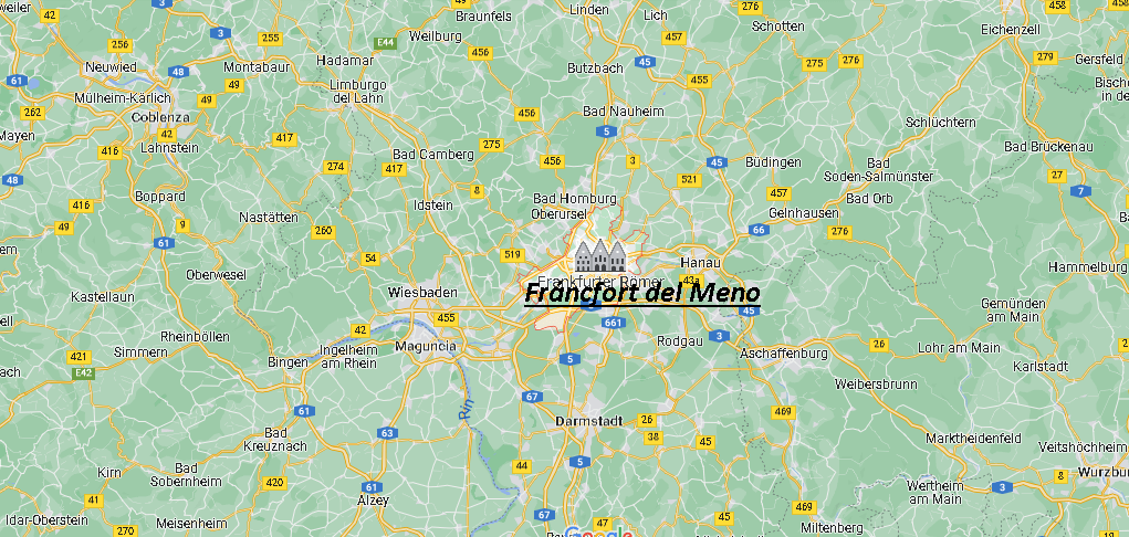 ¿Dónde se ubica Frankfurt del Meno