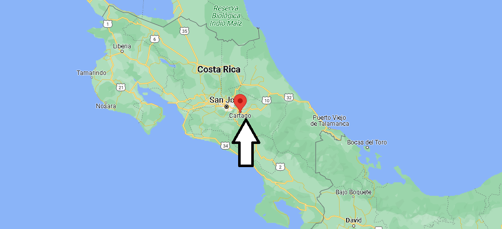 ¿Dónde está Cartago Costa Rica