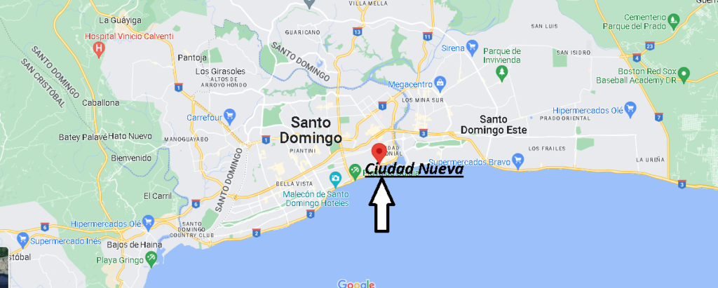 ¿Dónde está Ciudad Nueva Dominican Republic