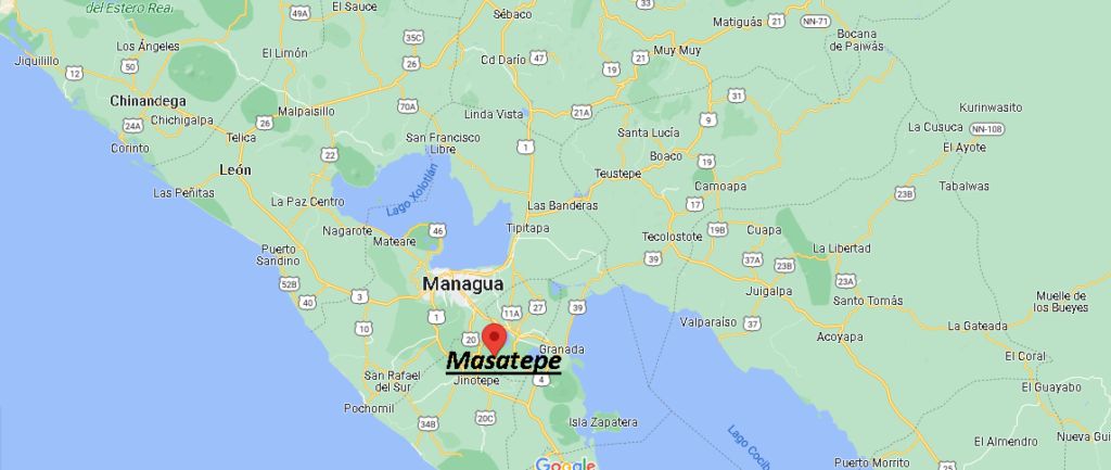 ¿Dónde está Masatepe Nicaragua