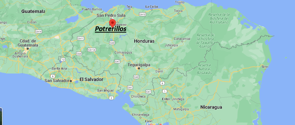 ¿Dónde está Potrerillos Honduras