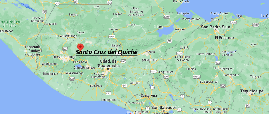 ¿Dónde está Santa Cruz del Quiché Guatemala