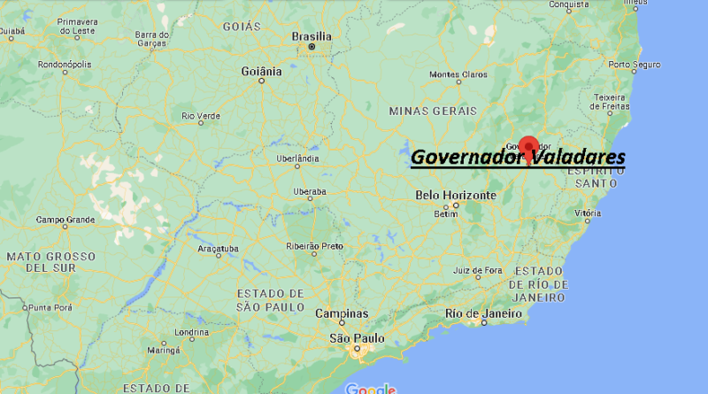 ¿Dónde está Governador Valadares Brasil