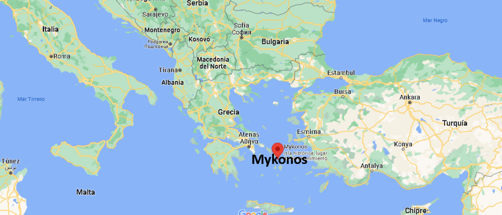 ¿Dónde está Mykonos Grecia