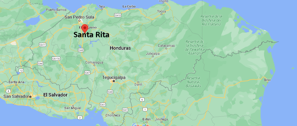 ¿Dónde está Santa Rita Honduras