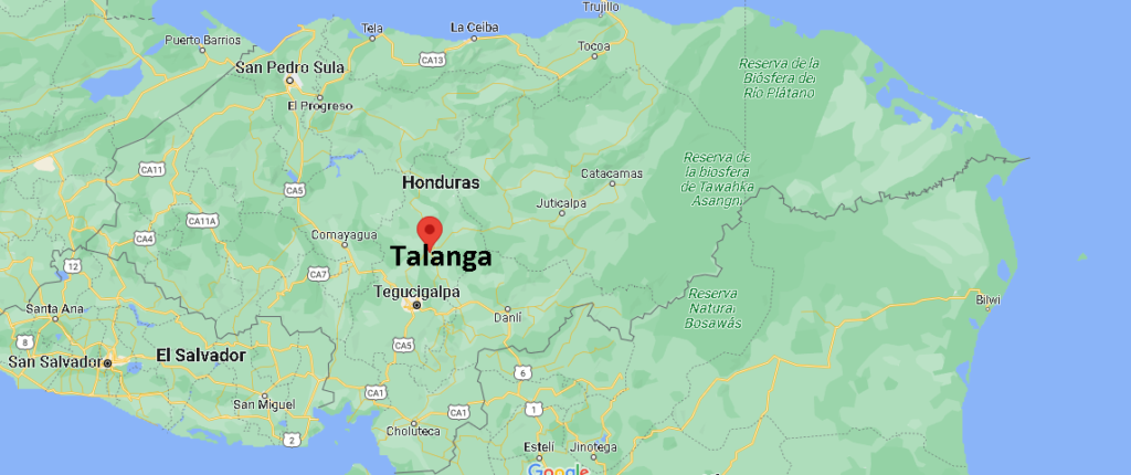 ¿Dónde está Talanga Honduras