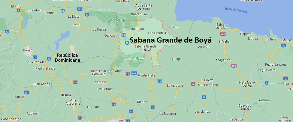 Dónde queda Sabana Grande de Boyá