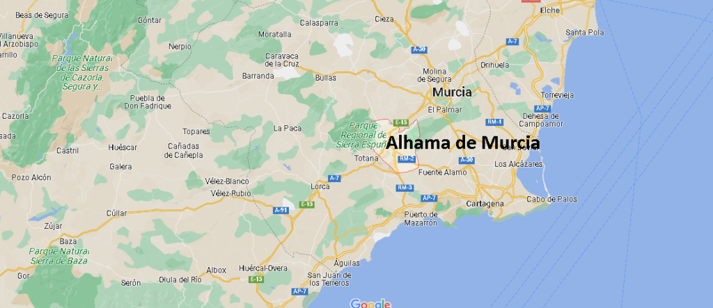 ¿Dónde está Alhama de Murcia
