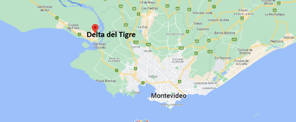 ¿Dónde está Delta del Tigre Uruguay