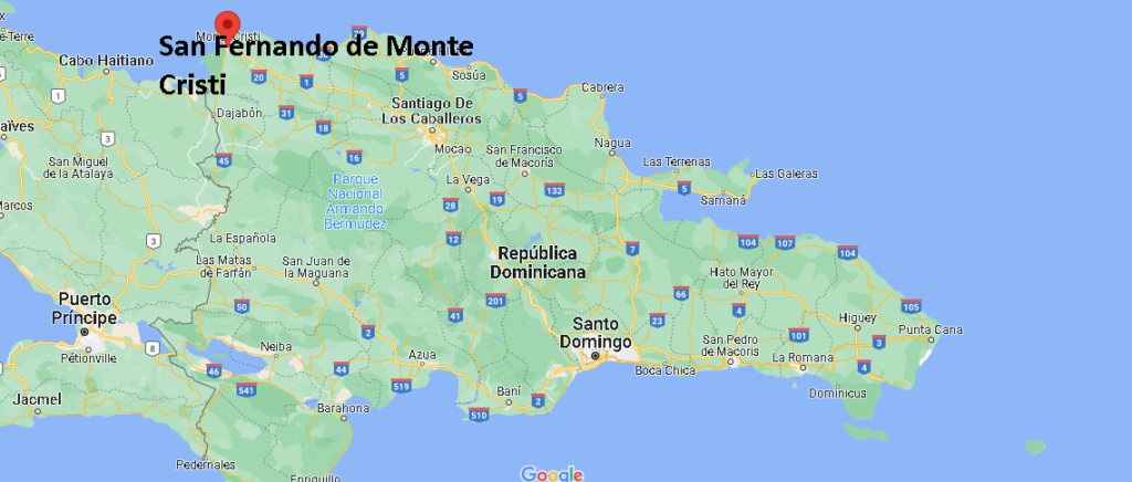 ¿Dónde está San Fernando de Monte Cristi Dominican Republic