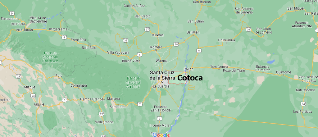 ¿Dónde está ubicada Cotoca