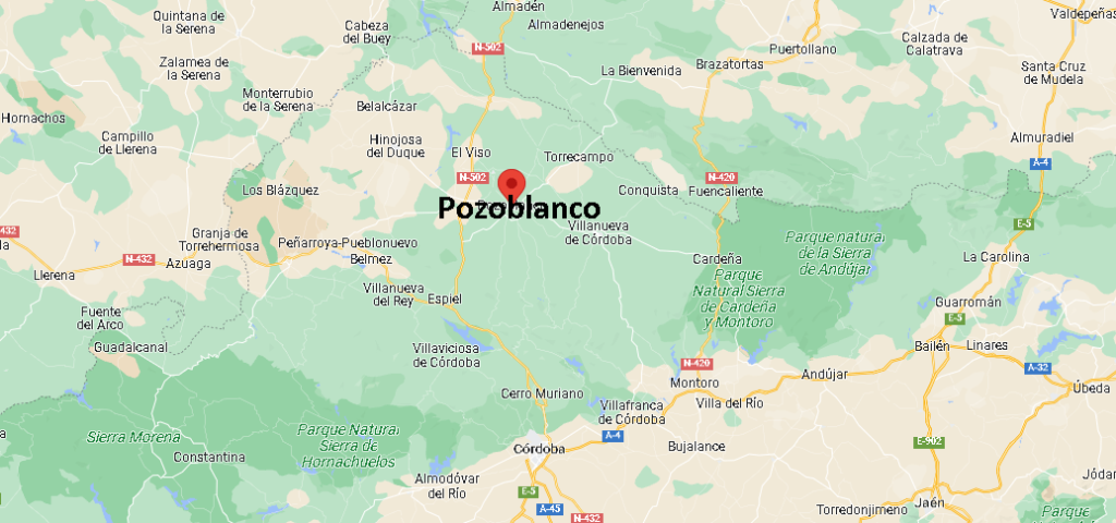 ¿Dónde está Pozoblanco en Córdoba