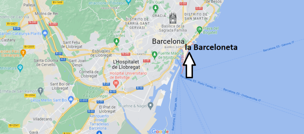 ¿Dónde está la Barceloneta