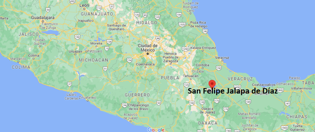 ¿Dónde está San Felipe Jalapa de Díaz Mexico