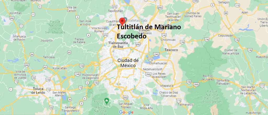 ¿Dónde está Tultitlán de Mariano Escobedo Mexico