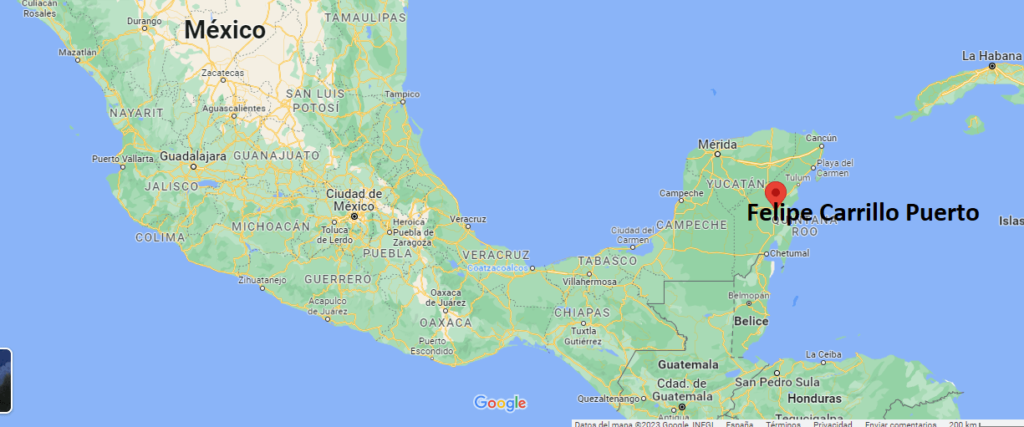 ¿Dónde está Felipe Carrillo Puerto Mexico