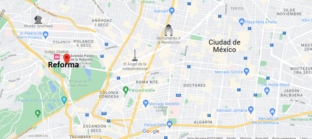 ¿Dónde está Reforma Mexico
