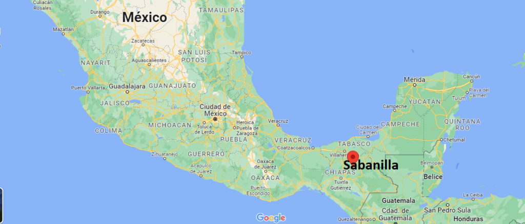 ¿Dónde está Sabanilla Mexico