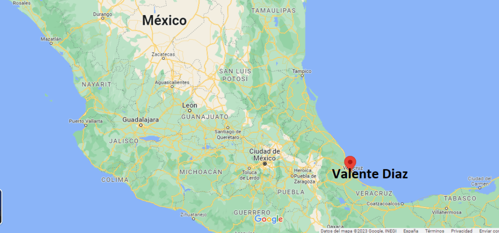 ¿Dónde está Valente Diaz Mexico