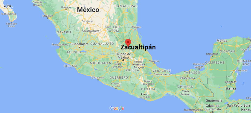 ¿Dónde está Zacualtipán Mexico